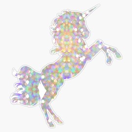 MAGNET Iridescent Unicorn Magnet Bumper Sticker Car Magnet Flexible Reuseable Magnetic Vinyl 5"