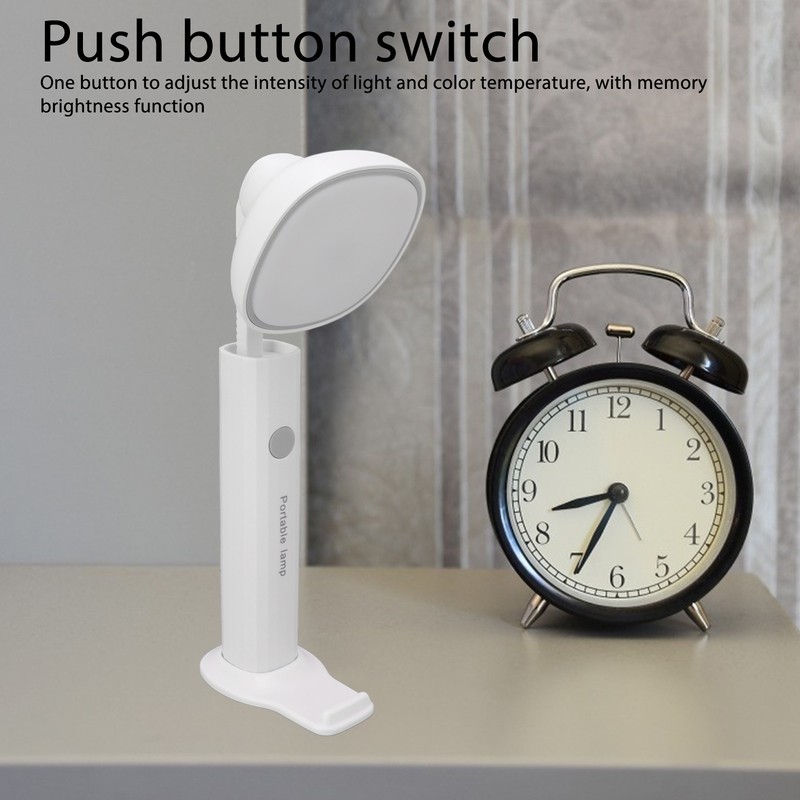 Foldable Desk Lamp Rechargeable Square Flashlight Shape Dimmable Table Night