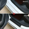 AIMALL 4PCS Car Door Sill Protector Stickers, 3D Carbon Fiber