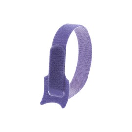 8 Inch Purple Hook and Loop Tie Wrap - 50 Pack