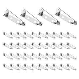 Metall-Sicherheitsnadeln, silberfarbene Broschennadeln mit sicherem Verschluss auf der Rückseite, 2,5 cm, für Schmuckherstellung, Bastelarbeiten, Korsagen, Namensschilder und Boutineers (25 mm), 150