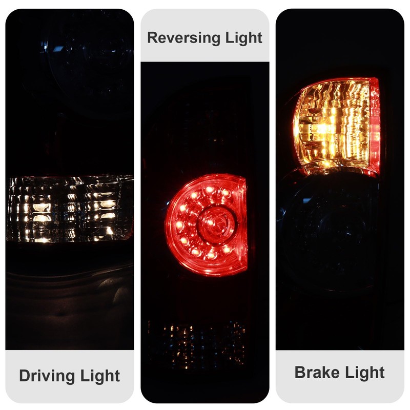 CONLLCON LED Tail Lights Assembly Compatible with 2005-2015 Tacoma, Rear