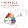 JEYORZY Tree of Life Keyring, Heart Shape 7 Chakra Healing