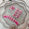 Ombre Press on Nails Pink Glue on Nails Short Square