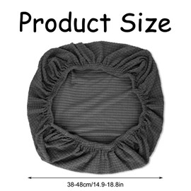 Luckious Black Waterproof Office Chair Cover,Stretch Chair Cover Protector,Removable Washable Restaurant Kitchen Chair Cover,Desk Computer Chair Cover Protector