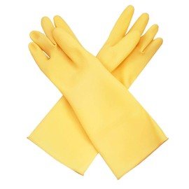 SUNRISE Carnation Latex Glove for Dish washing/Cleaning/Multi Purposes #300 (10)