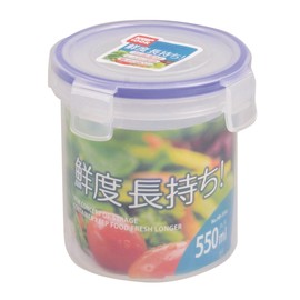 Pearl Metal HB-594 Key Lock Preservation Container for Keeping Freshness, Round Shape 19.7 fl oz (550 ml)