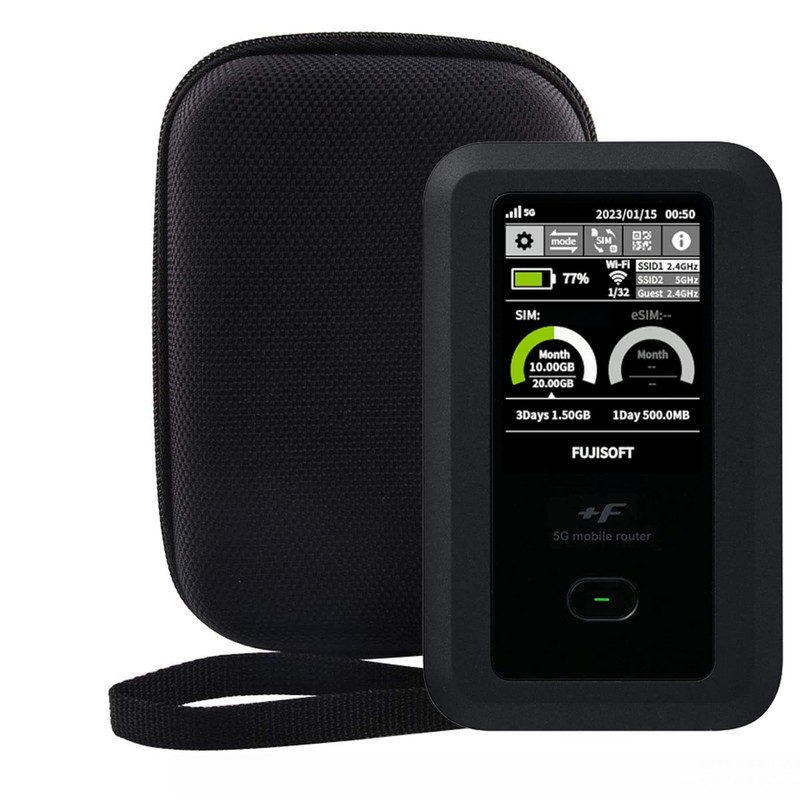 WERJIA Storage Case Compatible with Fujisoft +F FS050W Mobile Router