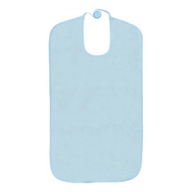 NICEYEA Bib for Adults and Older, Adjustable Bib Drool Cloth, Protection for Dining Room Clothes, Washable Clothing Protection for Seniors and Adults, Reusable, Light blue-b