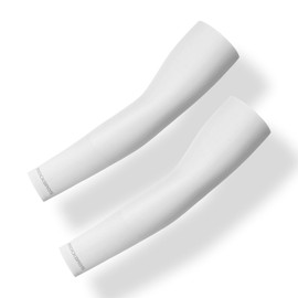 ROCKBROS Arm Sleeves UV Protection Gaming Sleeves Tattoo Cover Up Arm Protectors for Fragile Skin Thin Skin Compression Arm Sleeves for Women Men, Gardening, Cycling, White/Gradient Purple, M-XL