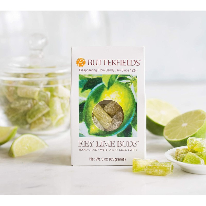Butterfields Candy - Gourmet, Old-Fashioned KEY LIME Buds Hard Candy,