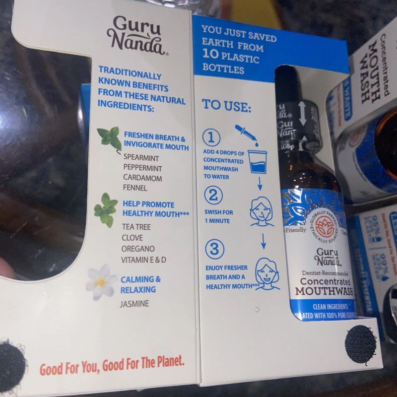 Guru Nanda Concentrated Mouthwash Oil Wild Mint Exp 09/24