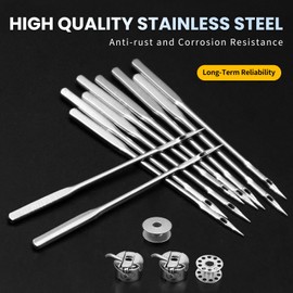 BZHYZKX Universal Sewing Machine Needles - 50 PCS Size 100/16 Heavy Duty Sewing Machine Needles for Leather, Jeans, Canvas, Heavy Fabrics, Compatible with Home Sewing Machine