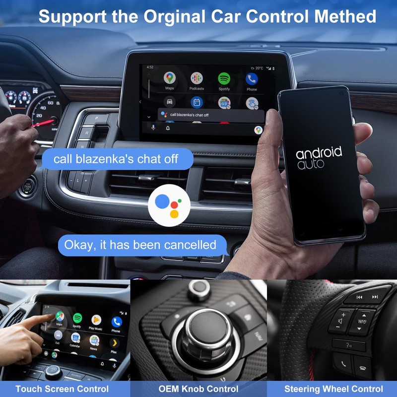 UWECAN Android Auto Wireless Adapter, Wireless Android Auto Dongle Konvertieren