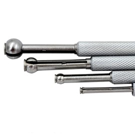 DGOL Full Ball Small Hole Gage Range 1/8 inch - 1/2 inch 4 pcs Telescoping Bore Gauge