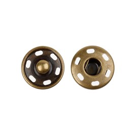 Cotowin Sew-On Snaps,Bronze Press Buttons,Pack of 10,15mm