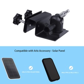 HOLACA Gutter Mount compatible with for Arlo Pro 4 Solar Panel Versions,Arlo Ultra Ultra 2 Arlo Pro 3 Solar Panel, Reolink Argus Pro, Reolink Argus 2 (BLACK)
