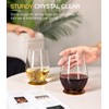Unbreakable Plastic Stemless Wine Glasses Set of 6, Tritan Plastic
