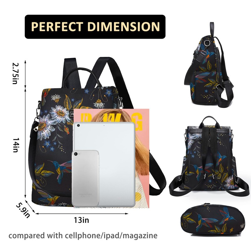 Fmeida Backpack Womens Anti Theft Rucksack Handbag for Women Travel