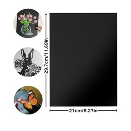 Black Craft Paper 250 g/m², Coloured Paper Black A4, Coloured Card Craft Card Paper for Crafts and Designing Scrapbook Invitations Photo Album (20)