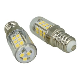 LEDLUX Pack of 2 E14 LED DC 12 V 24 V 4 W, Super Slim 18 mm, for Cemetery Light Signals Photovoltaic Boats Trucks (Cool White 6000 K)