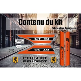 Sticker Kit for decorating your Peugeot GT 10 as at the time (Orange)