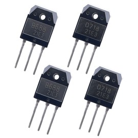 4pcs(2pcs 2SB688+2pcs 2SD718) PNP NPN Complementary Silicon Power Amplifier ApplicationTransistor,TO-3P