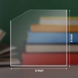 Tinlade Adhesive Clear Corner Pockets 6 x 6 Inch Sticky Pocket Sleeves Self Adhesive Planner Pockets Adds Extra Storage Space to Notebooks Folders Planner Accessories, Home Office School(24 Pcs)