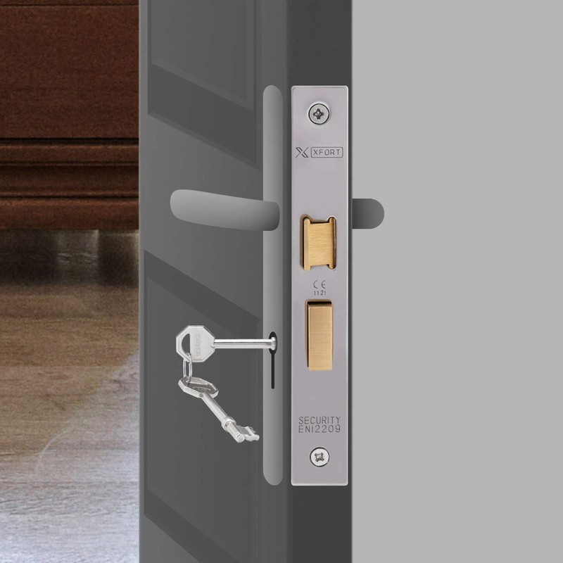 XFORT® 3 Lever Polished Chrome Mortice Sashlock 75mm, Door Lock
