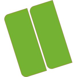 Green Electric Vehicle/EV Car Number Plate - Vinyl Stickers - NO EU Flag Brexit - Pack of 2 (Front/Rear)