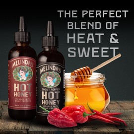 Melinda’s Hot Honey Collection - 10 oz, 2 Pack - Spicy Honey Sauce Variety Pack w/ Classic Hot Honey, Ghost Hot Honey - Sweet & Spicy Infused Honey