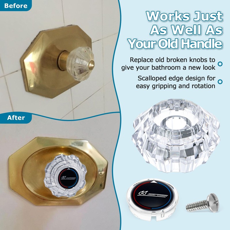 Dreyoo Shower Faucet Handle Replacement for 940-240, Shower Faucet Handle