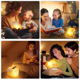 TRUMPETS Buch lampe LED, Faltbare Buch Licht 2500mAh Aufladbare USB-C, Nachtlicht Nachttischlampe Nachtlicht für Freundin, Kinder, Geschenk, Home Decor (12cm | Warmweiß)