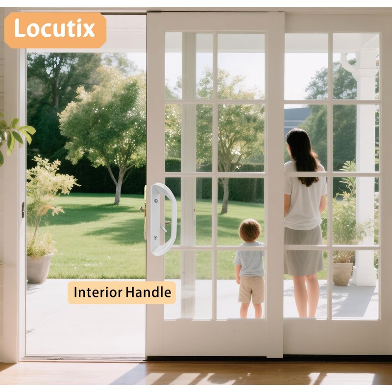 Sliding Glass Door Lock Set with Key Cylinder and Mortise