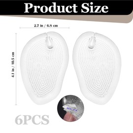 WUSJCOF 6pcs Flip Flop Gel Pad, Zehenschutz Kissen, Schuheinlagen Silikon, Zehenschutz aus Silikongel, für Flip Flops & High Heel & Sandalen, die Reibung zu reduzieren und Blister zu verhindern