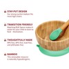 Vinsani Bamboo Bowl and Spoon Set for Baby/Toddler, Suction Plate,