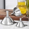 Stainless Steel Funnel, Pack of 3, Stackable Small Funnel, Kitchen