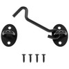 LUDACOO 4" Hook and Eye Gate Latch, Sturdy Thickened Barn