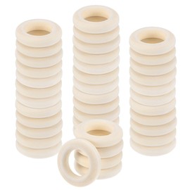 M METERXITY 100-Pack Unfinished Wood Rings, 25 Mm/ 0.98 in Natural Wooden Rings 6 mm Thick Macrame Wooden Rings Smooth Solid Wooden Circles for Macrame Jewelry Making/DIY Crafts/Ring Pendant