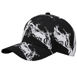 BUZZxSELECTION CAP072 Men's Fashion Cap, Design, Black and White, Stylish, Cool, Logo