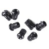 Fafeicy Light Socket, 50Pcs Plastic Black Lamp Socket Diode Holder