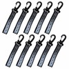 NYANDELMO ND-0452-R10-BK-10 Reflective Keychains, Black, Length: 7.5 inches (19 cm),