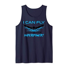 Funny I Can Fly Swimming Gift | Cute Butterfly Swimmer Coach Tank Top