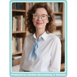 LianSan Reading Glasses for Women - Stylish Blue Light Blocking Computer Readers with Spring Hinge(Leopard,1.5x)