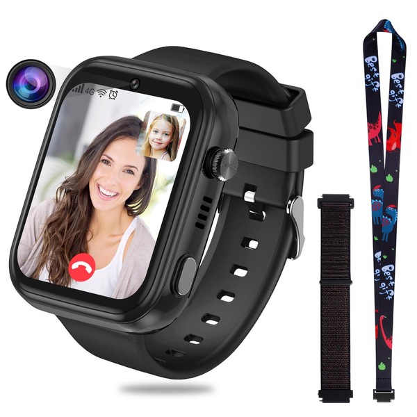 OKYUK 4G Smartwatch für Kinder mit, GPS-Tracker, mehrere Desktop-Stile zur