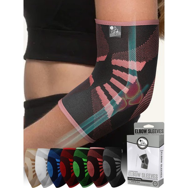 Nordic Lifting Elbow Compression Sleeves (1 Pair) for Men &