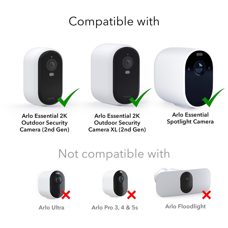 Wasserstein Solar Panel Compatible with Arlo Essential 2K Outdoor Security