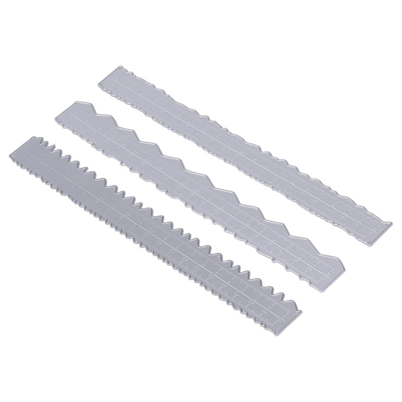 3pcs Deckle Edge Ruler Paper Tearing Ruler Craft Ruler Paper