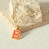 TaYolnFaSo Enamel Letter Necklace for Women 18K Gold Plated Herringbone