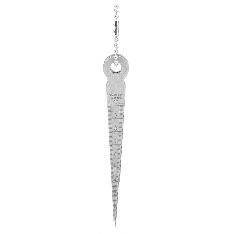 1 Set Stainless Steel Welding Taper Feeler Gauge Rulers Hole